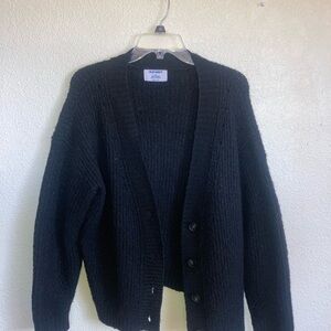 Black Cardigan Sweater